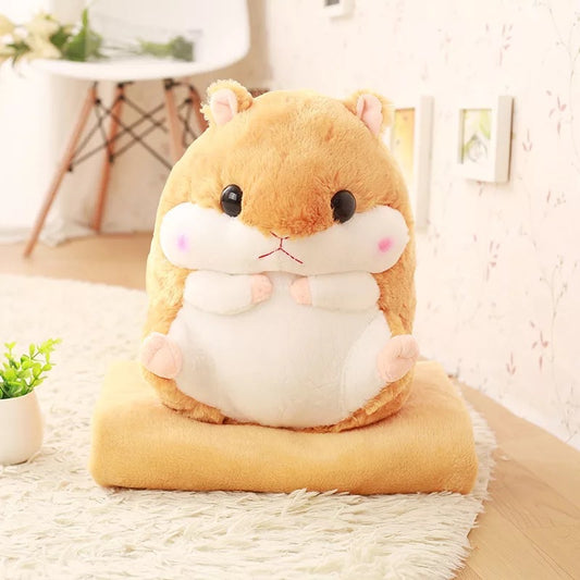 Biscuit the Cute Hamster 🐹 plush doll and blanket