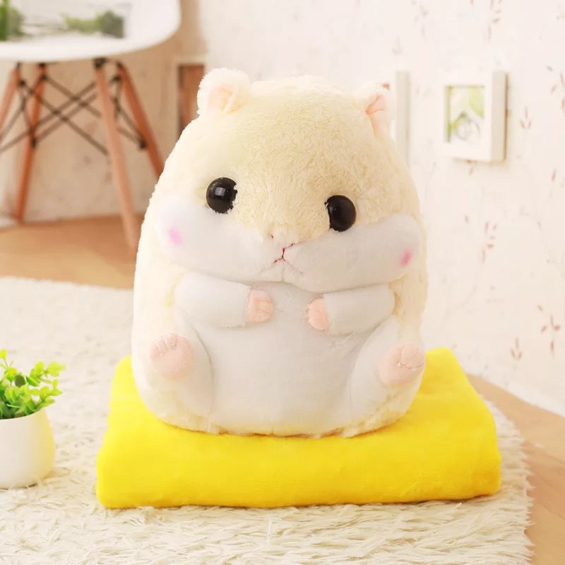 Biscuit the Cute Hamster 🐹 plush doll and blanket